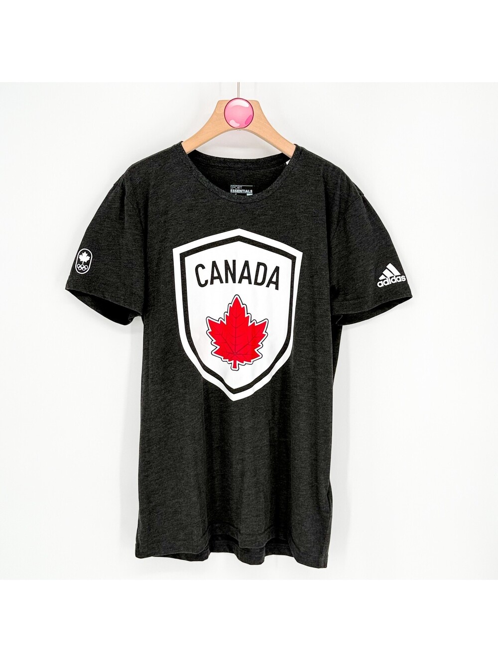 Adidas Canada Olympic Climalite‎ Maple Leaf T-Shirt Mens M